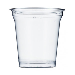 RPET Plastic Cup 430ml w/Closed Dome Lid + Partition - Box 800 Units
