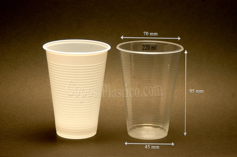Vasos Desechables 220 ml. PP-Vasos Plastico espanha