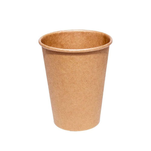 Paper Cup 100% Kraft (8Oz) 240ml w/ Lid Without White Hole – Pack 50 units