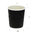 Corrugated Card Cup Black 240ml (8Oz) w/ White Lid “To Go”- Pack 25 units