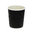 Corrugated Card Cup Black 240ml (8Oz) w/ Black Lid “To Go”  - Pack 25 units
