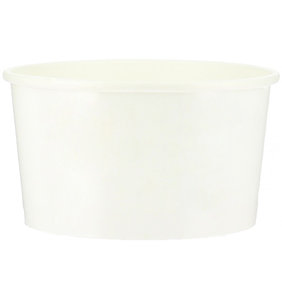 Gobelet Carton Blanc pour la crème glacée 230ml - boîte pleìne 1400 unités avec dôme couvercle