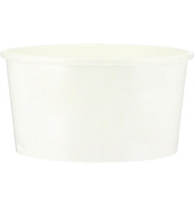 Ice cream White Paper Cup 80ml - pack 50 units with flat closed lid
