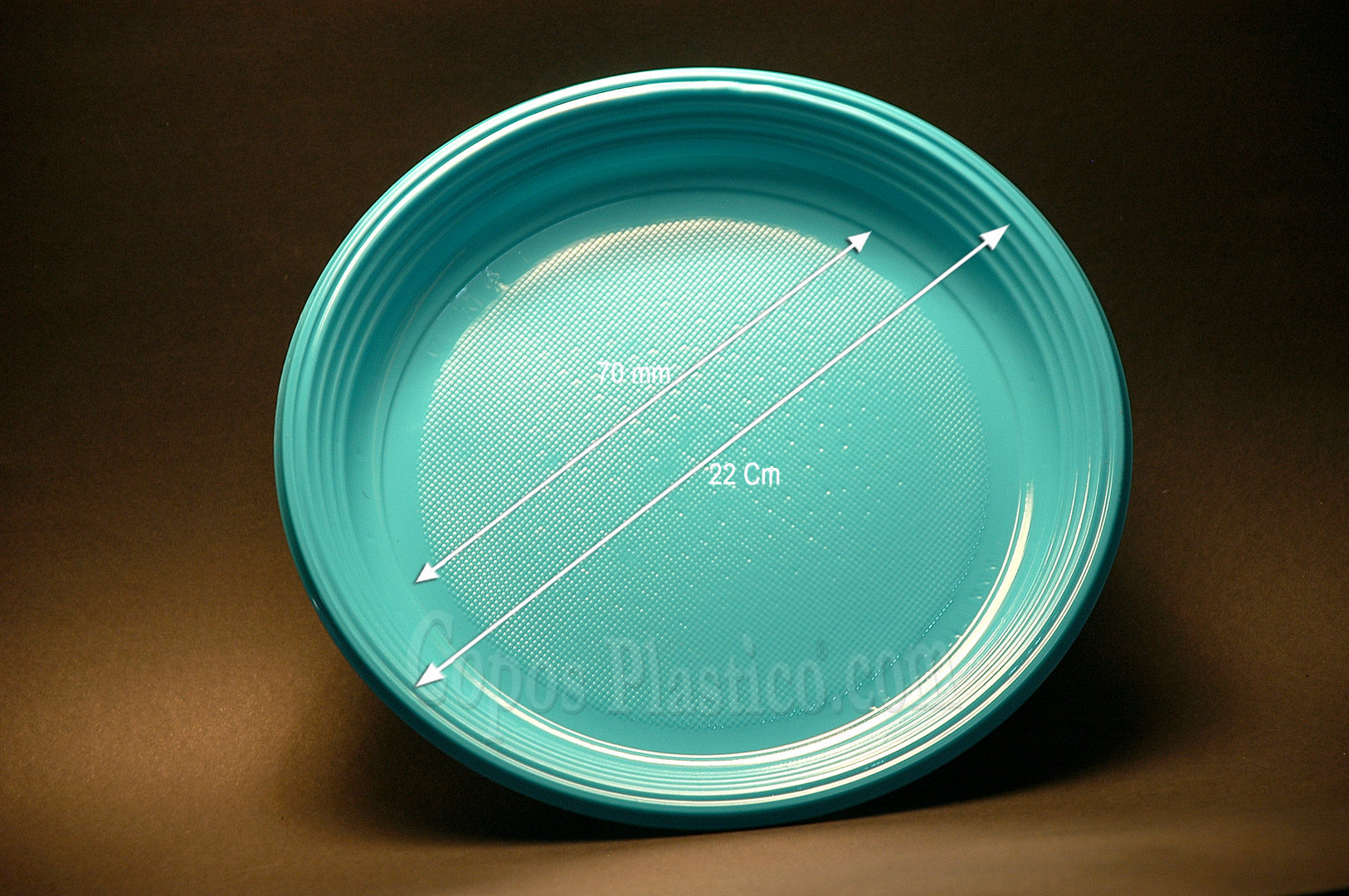 Plato Plastico Llano 22 cm Reutilizable (Pack 100 uds)