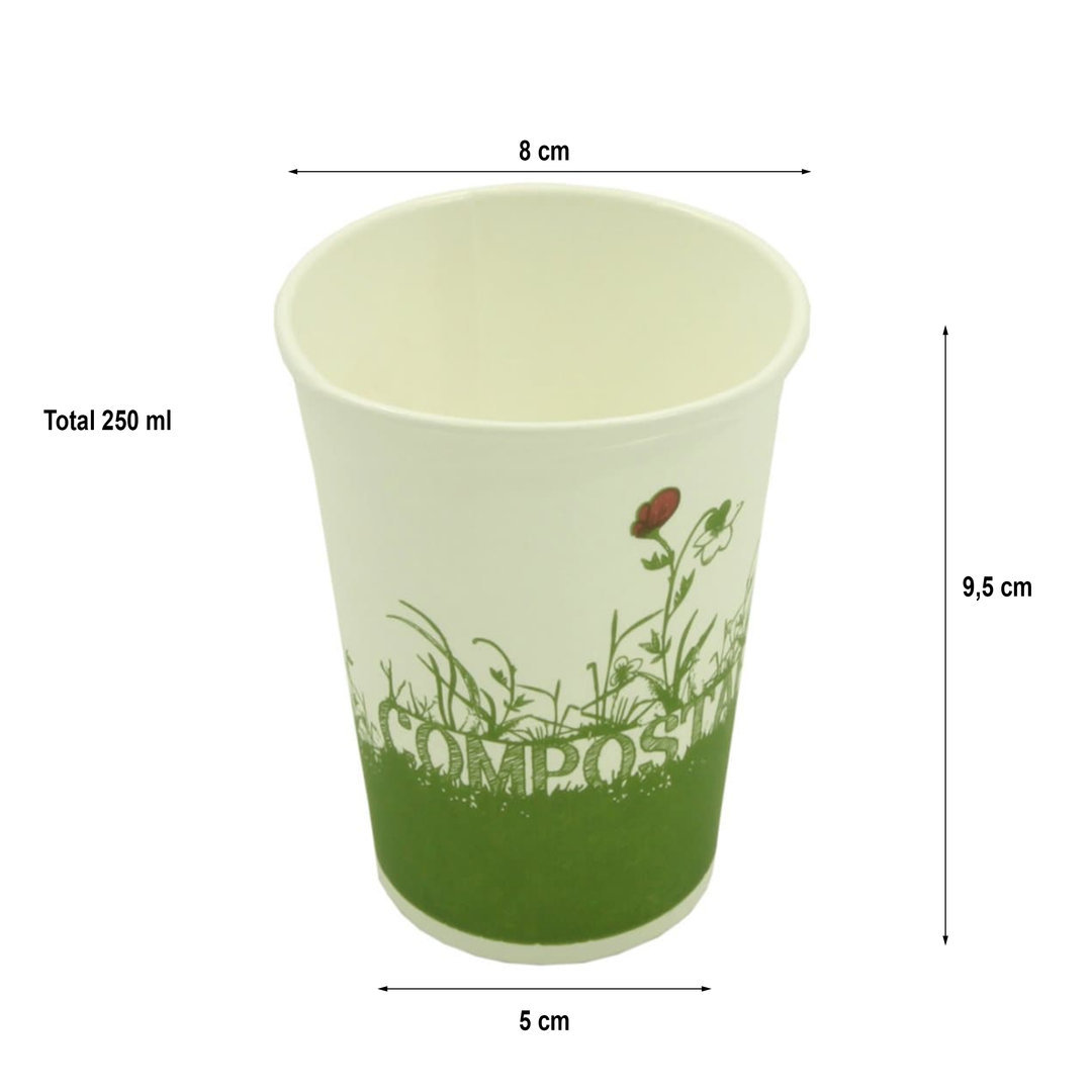 Verre en plastique, gobelet écologique réutilisable de 250 - 330 ml