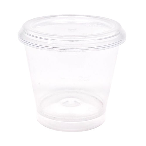 Vaso Plástico SHOT Liso 30ml (PP) Con Tapa - Caja Completa 1500 Unidades