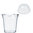 RPET Plastic Cup 280ml w/Perforated Dome Lid - Pack of 50 Units