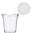 RPET Plastic Cup 280ml w/Perforated Dome Lid - Pack of 50 Units